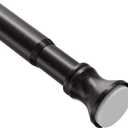 Amazer Spring Tension Shower Curtain Rod, 26-42 Inches Rust-Resistance Tension Curtain Rod Bathroom Rod, Adjustable Shower Curtain Rod No Drill, Bronze