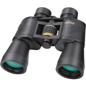 PUROO 10x50 Binoculars for Adults high Powered  Full-Size HD Optics, Large Objective Lens, Wide Field of View, Low-Light Performance  Rugged Outdoor Hunting Essentials for Bird Watching & Hunting