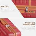 UKEIN Luggage Sets 3 Piece, Carry On Luggage 20In With Spinner Wheels,PC Hardside Suitcase Set with TSA Lock,Durable Carry On Suitcase With Travel Backpack for Men (Red, 3 piece set (20inch)