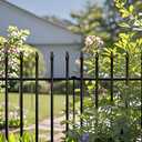 Thealyn Metal Garden Fence 24 inch H x 24 inch W (10 Panels, Total Length 20 ft) Decorative Fence Border Fence Landscape Fencing for Dog, Flower Bed, Yard, Animal Barrier