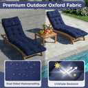 Outdoor Chaise Lounge Cushions, Waterproof Lounge Chair Cushions, 75.1x22.8x4.7 inches