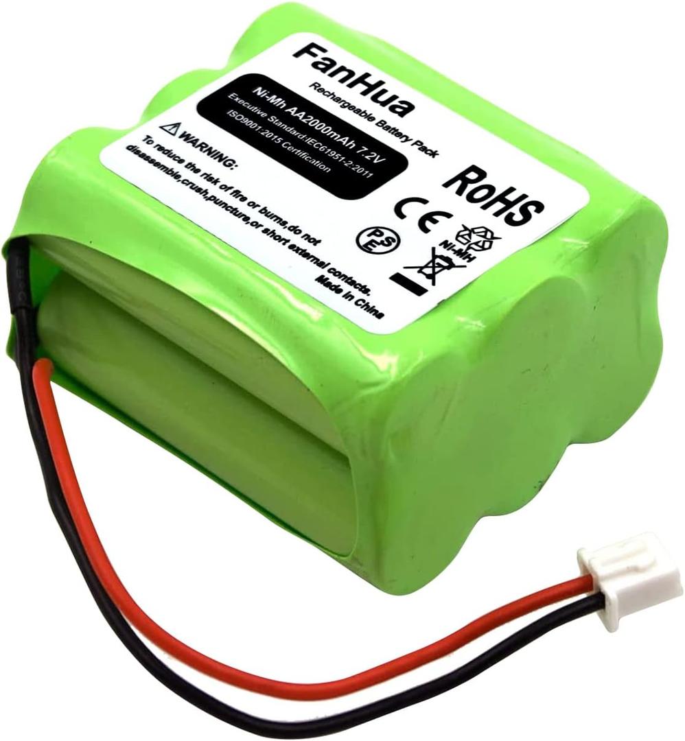 2000mAh 7.2V Replacement Battery for 2Gig BATT1X,BATT2X,BATT1,GC2 2GIG-CNTRL2 2GIG-CP2 GCKIT311 Go Control Security Panel Alarm System 6MR2600AAY4Z 10-000009-001 10-000013-001 Linear PERS-4200