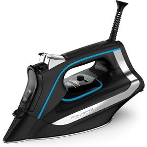 Rowenta, Iron, Smart Temp Stainless Steel Soleplate Steam Iron for Clothes, 380 Micro steam Holes, 1725 Watts Ironing, Auto-Off, Fabric Steamer, Black Clothes Iron, DW3261, Black