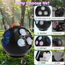 Bubble Machine Automatic Bubble Blower for Kids Toddlers Spherical LED Bubble Maker Electric Auto Rotating 45/360 Outdoor Toy for Easter and Birthday Gift Party Wedding