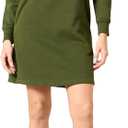 Amazon Essentials Women's Knit Henley Sweatshirt Dress, Dark Olive, 4X
