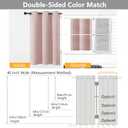 Simplebrand Blush Room Darkening Curtains for Bedroom 45 Inches Long 2 Panels Set, Sunlight Blocking Curtains for Small Windows, Grommet Energy Saving Thermal Insulated Short Drapes, 40Wx45L