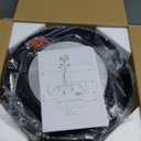 13 Inch Flush Mount Ceiling Light,Black Finish Plate with Frosted Glass Shade,Round Ceiling Lighting Fixture for Hallway Bedroom Closet Livingroom Kitchen Stairwell (Black)