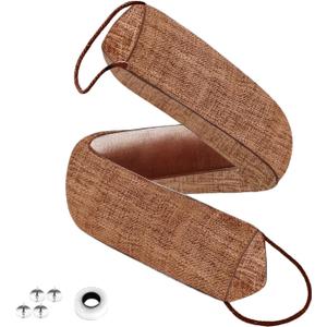 QUOLIX Triangle Under Door Draft Stopper Bottom Door Gap Filler & Seal Windproof Coating Cover Fits 30 to 36 Door Block Noise, Sound, Hot Air, Light, Bugs Easy Install Draft Blocker (36inch-Brown)