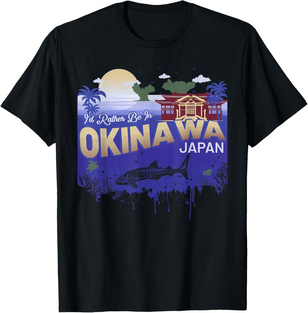 I Would Rather Be in Okinawa Japan Vintage Japanese Souvenir T-Shirt Large