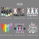 3 x 6 Sheets Easter Iron on Patches Decals Easter Eggs Bunny Designs Heat Transfer Stickers Happy Easter Vinyl Stickers Cartoon Cute Rabbit Iron on Appliques for Clothing T-Shirt Clothes DIY Decorations
