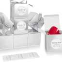 COTOPHER Small Gift Boxes 60 Pack 4x4x4 inches Silver Gift Boxes with Lids for Gifts, Crafting, Wedding Party Favor, Cupcake Boxes, Candy, Bridesmaids Proposal Box with Ribbons and Stickers (Metallic