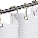 Waffle Fabric White Shower Curtain with Liner Set - Includes Free Clear Liner, Decorative Shower Curtain for Bathroom Set - Rustproof Metal Grommets Waterproof Hotel Quality 72" x 72" Heavy 290 GSM