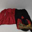 CICOCI Pirate Costume For Women With Accessories Renaissance Blouse Top Belt Headscarf Full Outfits (Large, Red)