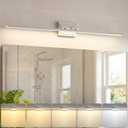 VOLISUN Modern Bathroom Vanity Light 39.4 inch, Rotatable, 24W Dimmable 5CCT Led Bathroom Light Fixture Over Mirror, Brushed Nickel Bar Vanity Light for Bathroom Mirror Cabinets-ETL Certificated