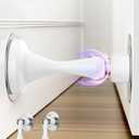 Magnetic Door Stoppers Door Catch - 2 Pack Stainless Steel Heavy Duty Door Stops for Bottom of Door, Wall & Floor Mounting No-Drill Strong Adhesive & Screws, Door Holder to Keep Door Open