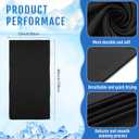 Hosuly 6 Pack Cooling Towels 40" x 12" Sport Towels, Cooling Rag for Neck and Face Ice Breathable Chilly Portable Neck Wraps for Yoga(Black)