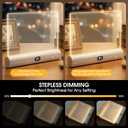 Flat LED Book Light Rechargeable Portable Reading Lamp with 3 Color Temperatures Stepless Dimming Eye Protection Night Reading Light for Bed and Travel (White)