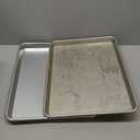 Commercial Quality Baking Sheet Pan Set, Natural Aluminum Cookie Sheet, Umite Chef Warp Resistant Baker's Half Sheet Pan, Large Thick Cookie Tray Pans for Baking, Roasting(2 Pack, 18X13In)