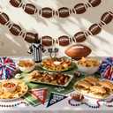 OHOME Football Party Decorations for Super Game Bowl 2026 - Game Day Banner | Football Party Decorations Supplies Favors Indoor Outdoor - Birthday Hanging Backdrop Sports Theme Decor for Wall Home (Brown)