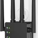 12880 Sq.Ft Range WiFi Extender Signal Booster Dual Band 5GHz/2.4GHz, 105-Device Compatibility, Simple Installation, WiFi Extender (black-11)
