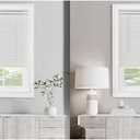 29" Wide, 48" & 64" Long 1" Slat Cordless Light Filtering Mini Blinds - Pearl White - Horizontal Window Blinds for Interior by Achim Home Decor