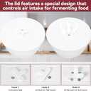 Silicone Bowl Liners for KitchenAid 7Qt Stand Mixers, Mixing Bowl Inserts with Lids, Replacement Mixer Accessories (White, 7QT)