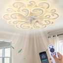Modern LED Ceiling Light with Elegant Swirl Design, Energy-Efficient White Ceiling Lamp, Stylish Light Fixture for Living Room, Bedroom, or Office