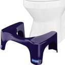 Squatty Potty Simple Bathroom Toilet Stool, Deep Purple 7", Ergonomic Stool – Posture Enhancing Bathroom Footrest for Improved Digestion & Constipation Relief