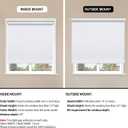 Sunoff Blackout Roller Shades Blinds Cordless for Windows Pull Down Room Darkening Door Blinds with Thermal Insulated Easy to Install for Living Room,Bedroom,Home,Office Bathroom White 36" W x 72" H