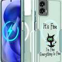 for Moto G 5G 2024 Case - Compatible with MagSafe Women Girls Cute Magnetic Protective Phone Cover Cool Kawaii Girly Cat Heavy Duty Shockproof Design for Motorola Moto G 5G 2024 Cases
