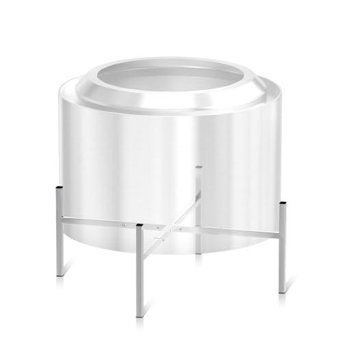 15-27 Inch Stainless Steel Fire Pit Stand, Adjustable 2 Height Base for Solo Stove Accessories, 220LBS Sturdy Firepit Stand for Patio Camping Backyard