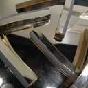 CANEOE Modern LED Ceiling Light Fixture, 42W Gold Dimmable Flush Mount Ceiling Light with Remote Control, Curve Design Close to Ceiling Lamp for Bedroom Living Dining Room Kitchen