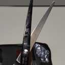 7.0in Titanium Professional dog Grooming Scissors set,Straight & Thinning & Curved scissors 4pcs set for Dog grooming (Bright black)