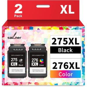 275XL 276XL Ink 275 and 276 Replacement for Canon 275 and 276 Ink Cartridges Cannon Ink 275 276 Combo Pack Pixma TS3722 TR4720 TR4700 TS3522 TS3700 TR4722 TS3500 TS3522 Printer PG-275 CL-276 XL