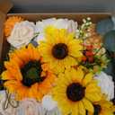 Multi Use Artificial Flowers Sunflowers Combo for DIY Centerpieces Arrangements Wedding Bridal Bouquet Table Chair Decor Candle Holder Baby Shower Cake Decor Flower Strips Home Dcor