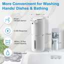 Automatic Foaming Soap Dispenser, 4-Level Adjustable Foam, Wall Mount, USB Rechargeable, 12.8oz/380ml, Touchless Hand & Dish Soap Dispenser for Bathroom, Kitchen, Hotel, Restaurant