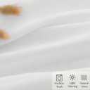 CUTEWIND Linen Kitchen Window Curtains Over Sink Rod Pocket 50 x 24 2 Sets Rustic Country Semi Sheer Light Filtering Curtains for Wide Bathroom Window Basement RV Ivory White