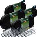 2025 Flat Soaker Hose 200 ft with Stakes for Garden, 50ft x 4 Linkable Drip Hose Diy Garden Irrigation System Saving 80% Water, Dual-layer Leak-free Design Water Hose with Holes