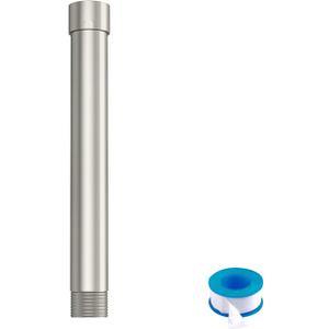 Lordear 6 Inch Shower Head Extension Arm Shower Head Extender Water Outlet- Lowers Existing, Durable Shower Pipe Extension for Bathroom, Solid T304 Stainless Steel shower arm,Brushed Nickel