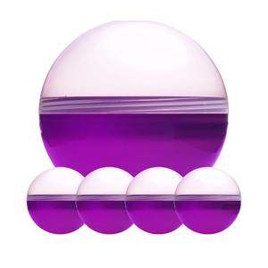 Big Claw Machine Capsules Translucent Purple Plastic Sphere Party Favor Containers Round 5 pcs 6.3 inch Jumbo Plastic Christmas Ornaments Extra Large Gift Box Craft Party Supplies Vending Capsules