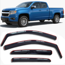 in-Channel Window Visors Rain Guards Compatible with Chevrolet (Chevy) Colorado/GMC Canyon 2015-2022 Crew Cab Wind Deflectors Vent Visor Sun Shades Window Shields
