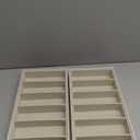 Juexica 2 Pcs Velvet Sunglasses Organizer Tray 6 Grid Sunglass Organizer Velvet Tray Stackable Glasses Display Case for Women Glasses Jewelry Display Watch (Beige)