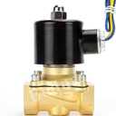 Beduan Brass Electric Solenoid Valve, 1/2" 12V Air Valve Normally Colsed for Water Air Gas Fuel Oil