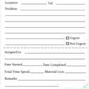 Generic 300 Sets Maintenance Request Forms, 3 Part Carbonless, 6 Pack 5.5 x 8.5 Inch Maintenance Request Slips, Repair Request Forms (50 Sets Each Pad), WHITE