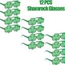 St Patricks Day Accessories for Women St Pattys Accessories Decorations Party Favor Packs Bulk Glasses Wristbands Necklace Green Beard Tattoo Stickers Slap Bracelets