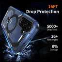 Eastcoo Magnetic Case Compatible with Samsung Galaxy A26 Case with Stand [Compatible with MagSafe] Military Drop Protection Shockproof Durable Soft TPU PC Cover for Men Women Blue