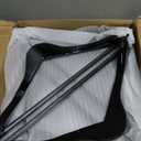 AMKUFO Wide Shoulder Wooden Hangers 8 Pack Coat Hangers with Non Slip Pants Bar, Heavy Duty Suit Hangers Wood Clothes Hangers with Smooth Finish 360 Swivel Hook for Sweater Jackets Shirts Black