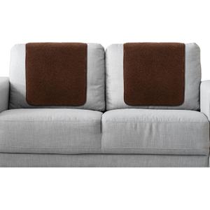 Frienda 2 Pieces Recliner Headrest Covers Sofa Headrest Protector Sherpa for Recliner Chair Couch Furniture Non Slip for Living Room(Coffee)