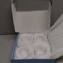 Sizikato 4pcs Clear Glass Dessert Cup, 6 Oz Custard Bowl, Pudding Cup, Oven Safe