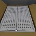 SNSLXH 5 Pack Stackable Closet Storage Basket, Multifunctional & Foldable Closet Organizer for Bathroom Kitchen Laundry Room Wardrobe Storage, Space-Saving Clothes Storage Drawer Organizer, White